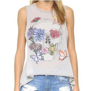 Chaser graphic tank size small. White with skull.